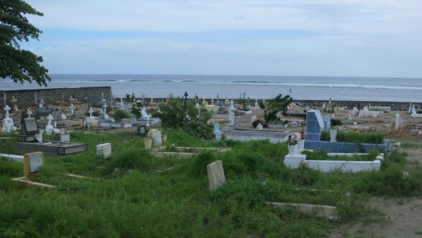 Cemetery next to the ocean