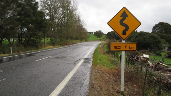 This sign littered the north island