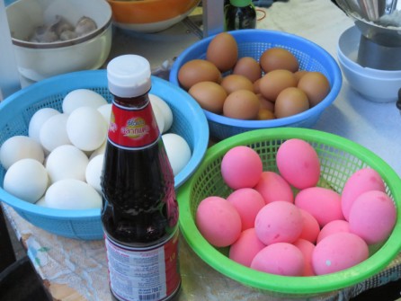 Where do pink eggs come from?